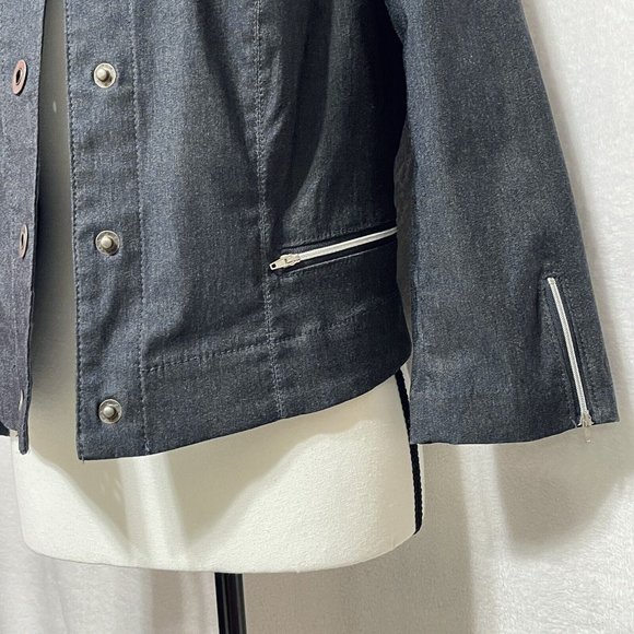 Renuar Womens Size 8 NWT Dark Wash Bolero Stretch Denim Jean Jacket Blazer - Picture 7 of 8